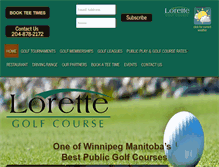 Tablet Screenshot of lorettegolf.ca